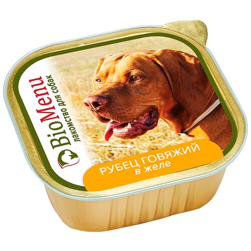 BIOMENU для взрослых собак с рубцом говяжьим в желе (150 гр) корм для собак зоогурман деликатес рубец говяжий ламистер 150г