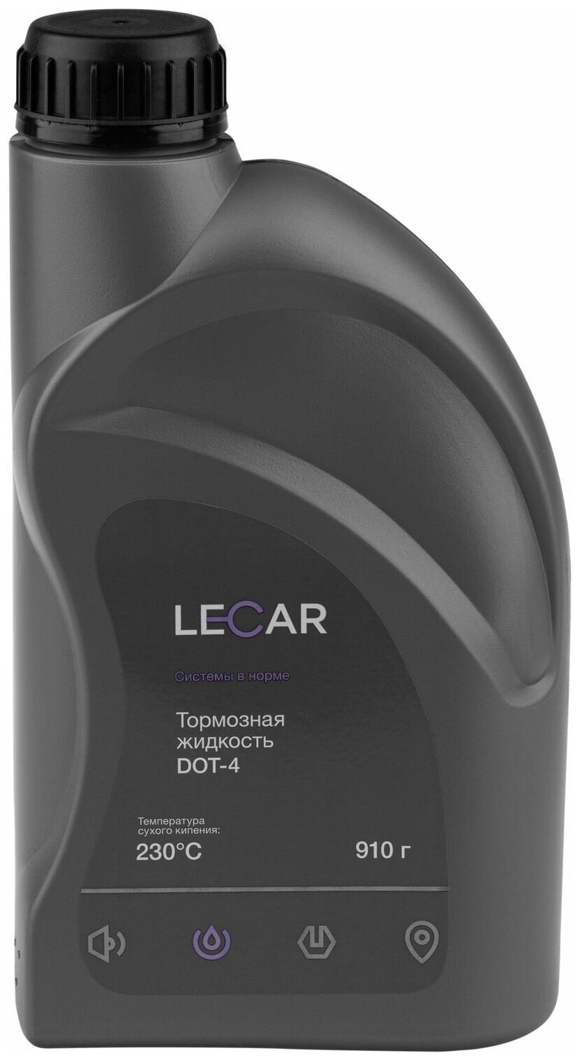 Тормозная Жидкость Dot4, 910 Гр, Канистра Lecar Lecar000021410 LECAR арт. LECAR000021410