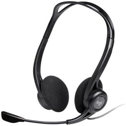 Компьютерная гарнитура Logitech USB Headset 960, Black (981-000100)