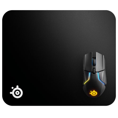 Коврик для мыши SteelSeries QCK Heavy 2020 Edition (M) черный, ткань, 320х270х6мм [63836]