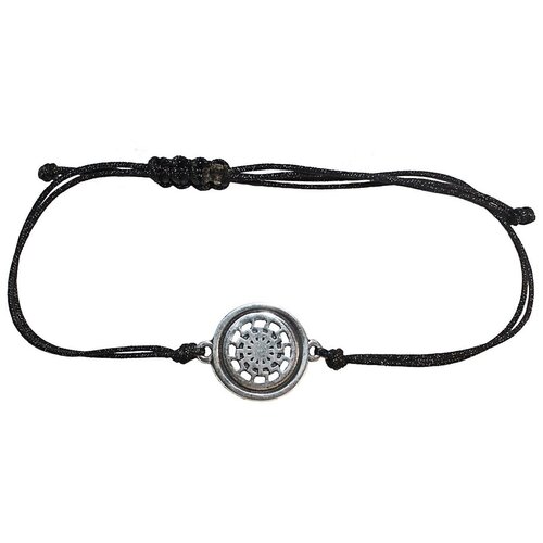 фото Славянский оберег (браслет / черная нить) "черное солнце", 3 г. / размер: 18x22 мм / первый сувенирный заводъ