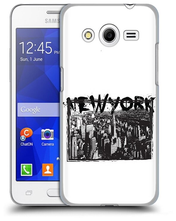 Чехол задняя-панель-накладка-бампер MyPads че для Samsung Galaxy Core 2 Duos SM-G355H противоударный