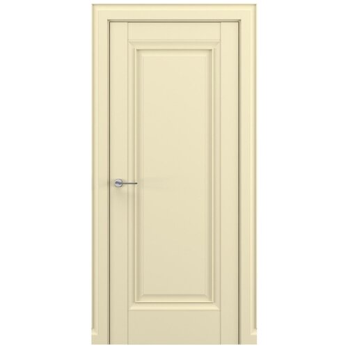 Дверь межкомнатная, Модель неаполь В1, Цвет Матовый Крем, 600x2000мм, Комплект