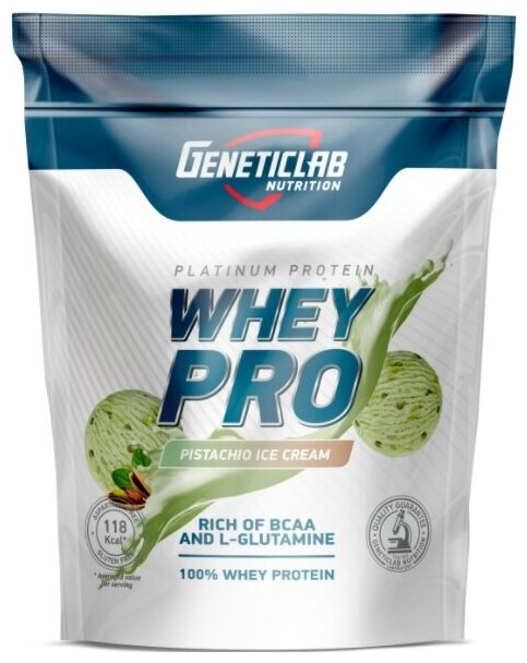 Протеин сывороточный Geneticlab Nutrition Whey Pro (1000 г) Фисташковое мороженое