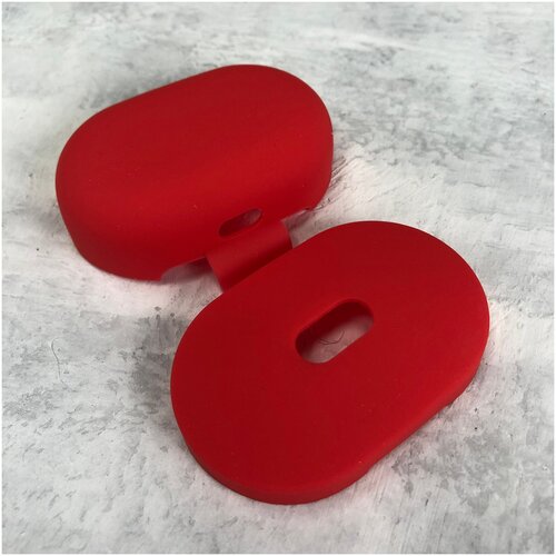 Чехол Silicone case для Xiaomi Redmi AirDots Малиновый чехол для xiaomi redmi airdots силиконовый с карабином