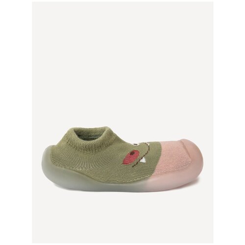 Пинетки Baby Nice, размер 23, горчичный теплые тапочки для новорожденных обувь для кроватки с резиновой подошвой нескользящие для мальчиков и девочек симпатичные тапочки