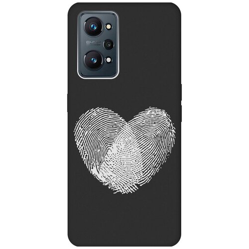 Матовый чехол Lovely Fingerprints W для Realme GT Neo 2 / Рилми ГТ Нео 2 с 3D эффектом черный матовый чехол survivor w для realme gt neo 2 рилми гт нео 2 с 3d эффектом черный