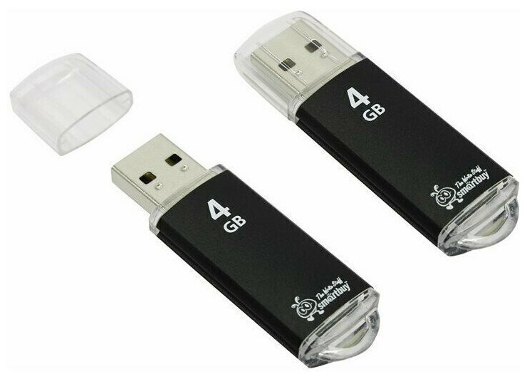 USB Flash накопитель SmartBuy 4Gb SmartBuy V-Cut Black ( ) (SB4GBVC-K)