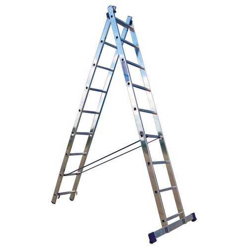 Лестница двухсекционная алюминиевая 10 ступеней (до 150 кг, высота 288/484 см) РемоКолор Professional