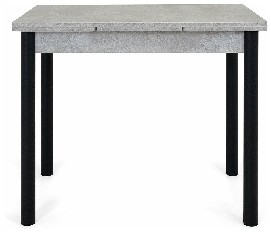Стол кухонный Милан-1 светлый цемент, опоры металлические черные, ДхШ: 110(170)х70х75 см - фотография № 3