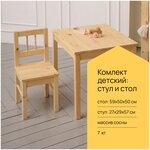 Детский комплект IKEA Svala Стол: 59х50х50 см, Стул: 27х29х57 см, вамдодома - изображение