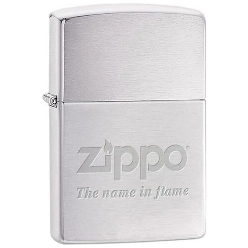 Оригинальная бензиновая зажигалка ZIPPO 200 Name in flame с покрытием Brushed Chrome оригинальная бензиновая зажигалка zippo 200 good luck с покрытием brushed chrome удачи