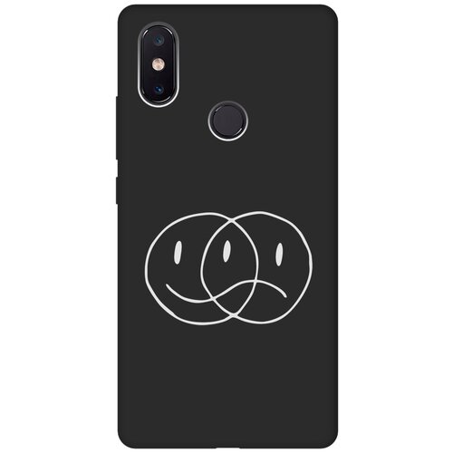 Матовый чехол Two Faces W для Xiaomi Mi 8 SE / Сяоми Ми 8 СЕ с 3D эффектом черный матовый чехол volleyball w для xiaomi mi 8 se сяоми ми 8 се с 3d эффектом черный