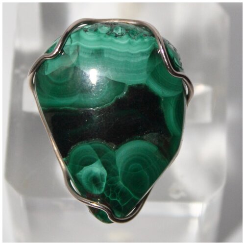 Кольцо True Stones, малахит, размер 17.5, зеленый