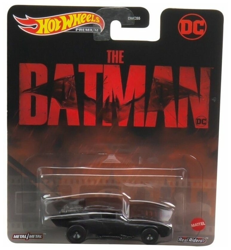 Машинка Hot Wheels PREMIUM Тематическая премиальная DC THE BATMAN "BATMOBILE" / DMC55-GRL75