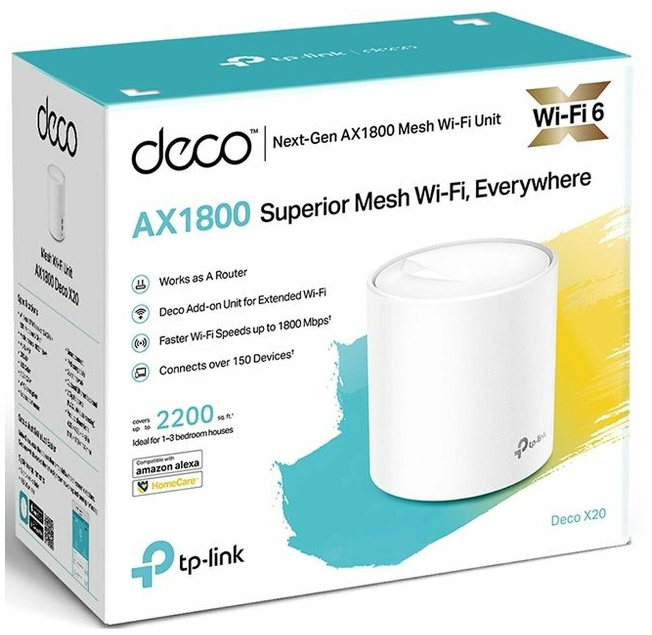 Wi-Fi роутер TP-Link Deco X20(1-PACK) - фото №6