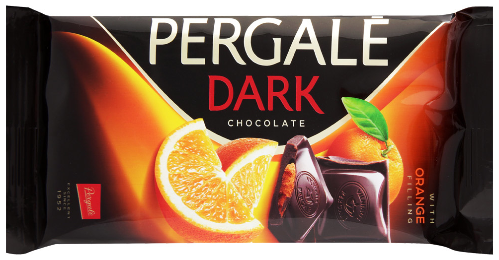 Темный шоколад Pergale с апельсиновой начинкой 100 гр - фотография № 9
