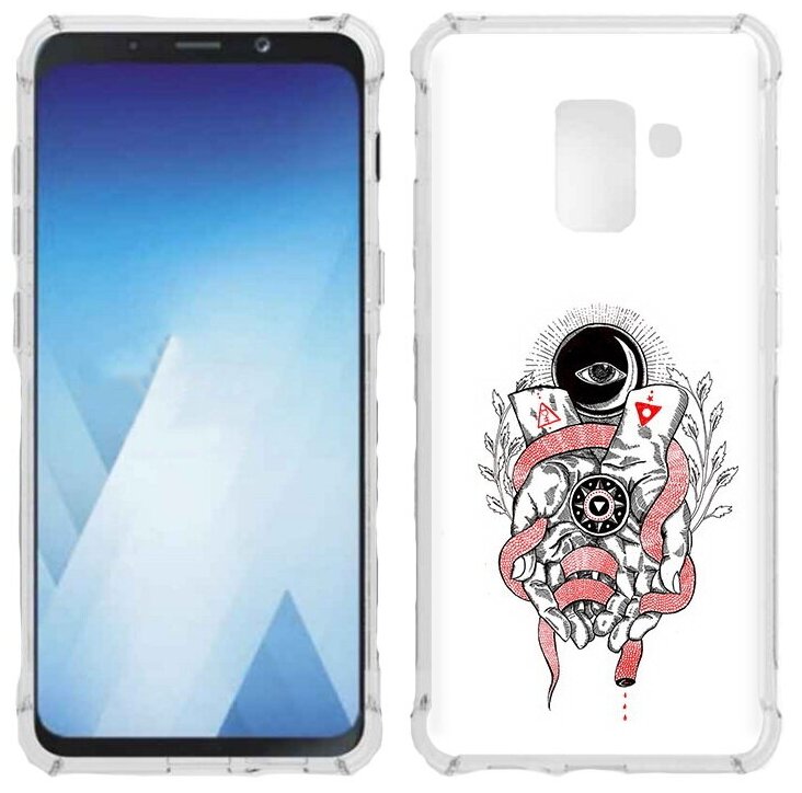 Чехол задняя-панель-накладка-бампер MyPads абстрация связанные руки для Samsung Galaxy A5 (2018) SM-A530F/A8 2018 (SM-A530F) противоударный