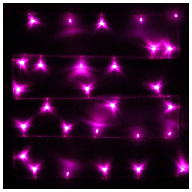 Гирлянда для дома 25м 24 лампы LED прозрач. пров8 реж IP-20 Розовый