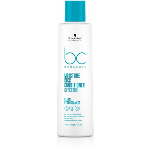 Кондиционер Moisture Kick Glycerol Cream Conditioner, 200 мл шампунь для кудрявых и сухих волос schwarzkopf professional moisture kick shampoo 250 мл