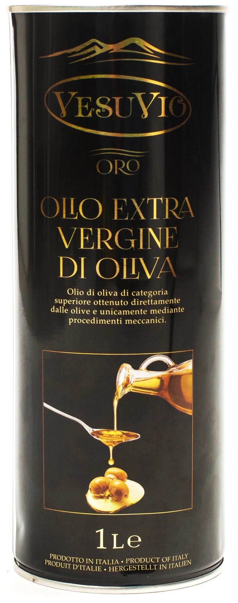 Масло оливковое Vesuvio нерафинированное Oro Extra Vergine, 1 л NATURAL PR