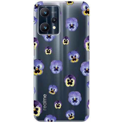 Силиконовый чехол с принтом Pansies для Realme 9 Pro / Рилми 9 Про силиконовый чехол с принтом pansies для realme 9 pro рилми 9 про