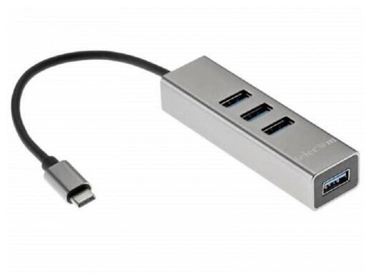 Переходник USB 3.1 Type-C -->4 USB3.0 Telecom TA310C, 0.2м