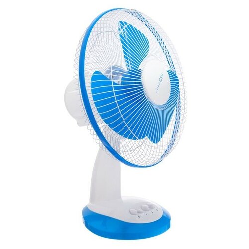 Вентилятор LuazON LOF-03 настольный 35 Вт 28 см 3 режима пластик бело-синий 239000₽
