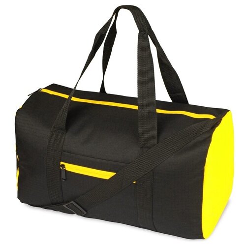 Сумка спортивная , 25 л, желтый, черный сумка спортивная 25 л 48х28х18 см черный