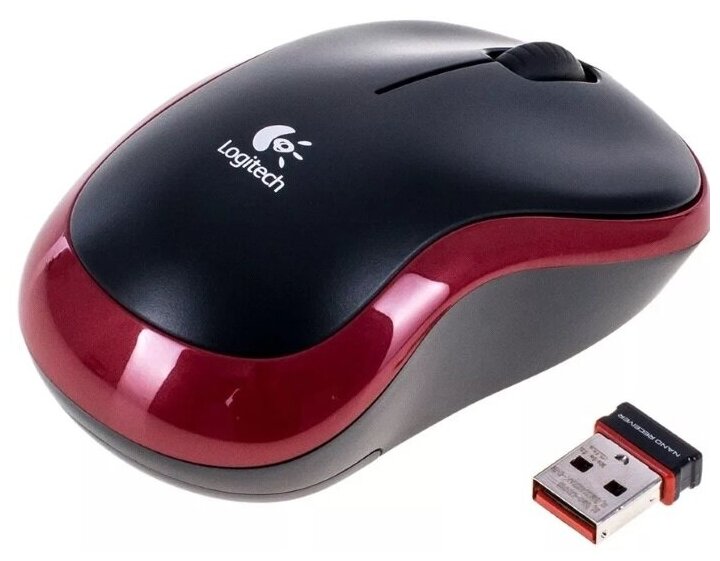 Мышь Logitech Wireless M185 USB Red 910-002237 - фото №3