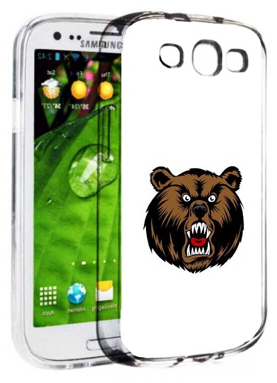 Чехол задняя-панель-накладка-бампер MyPads бурый для Samsung Galaxy S3 GT-I9300/Duos GT-I9300I противоударный