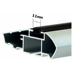 Комплект резинок LUX вставных верхних к аэро-дугам в Т-профиль (подходит для всех производителей багажников) - изображение