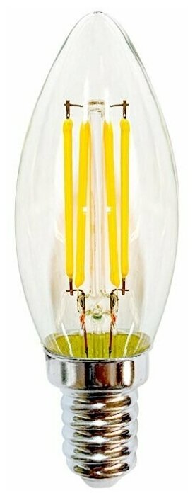 Лампочка светодиодная филаментная GIS-SOLAR C35-E14-6Вт-4000К-220В