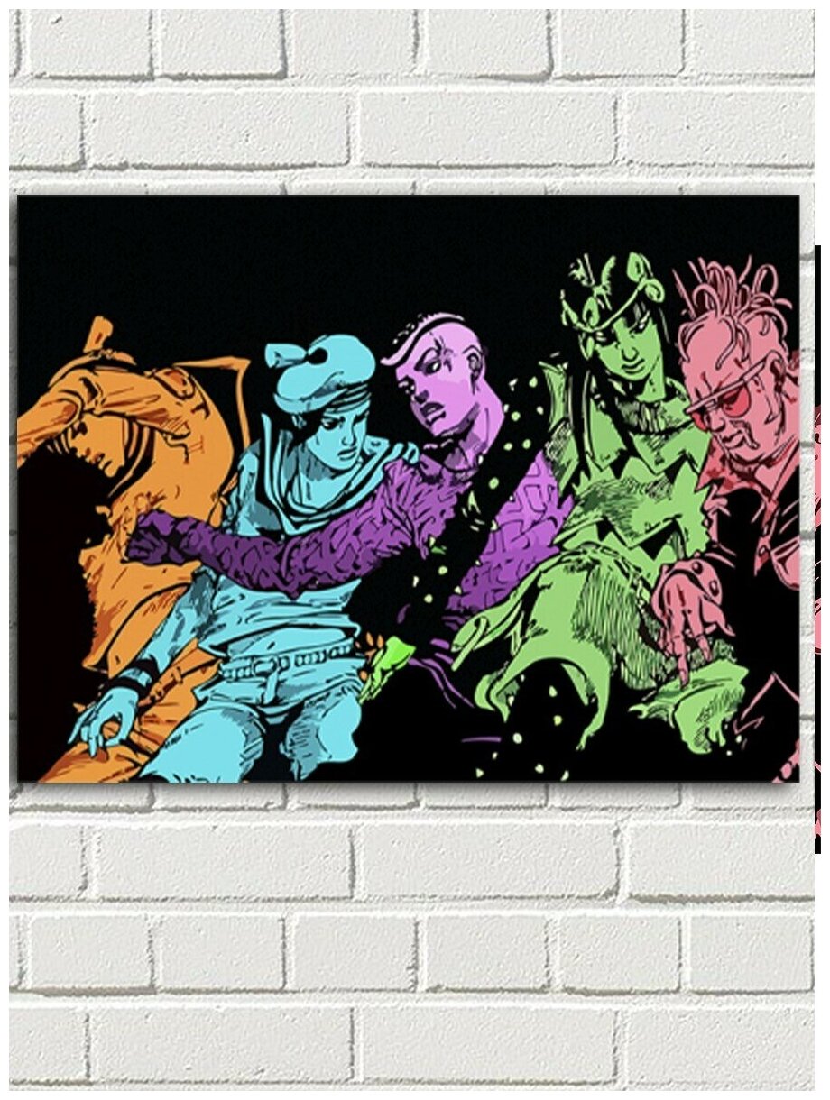 Картина по номерам аниме JoJo ДжоДжо Джотаро Джованна - 8113 Г 30x40
