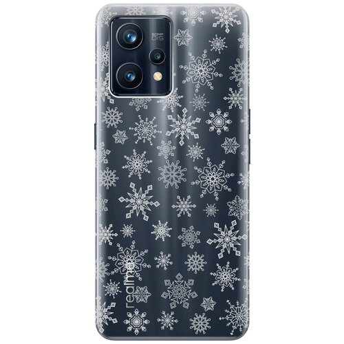 Силиконовый чехол с принтом Fairy Snowflakes для Realme 9 Pro+ / Рилми 9 Про+ силиконовый чехол с принтом fairy snowflakes для realme c33 рилми с33