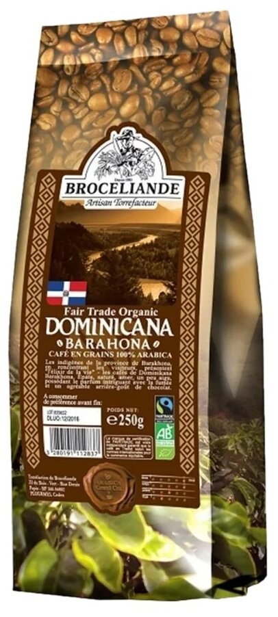 Broceliande Кофе в зернах Доминикана, 250 гр