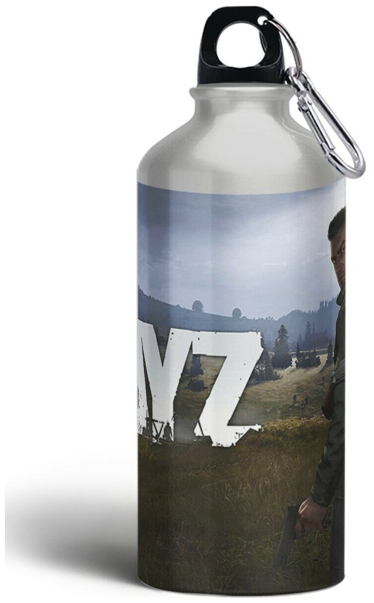 Бутылка спортивная,туристическая фляга, 500мл с карабином DayZ - 1