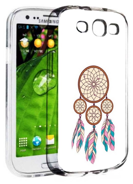 Чехол задняя-панель-накладка-бампер MyPads ловец снов бежевый для Samsung Galaxy S3 GT-I9300/Duos GT-I9300I противоударный