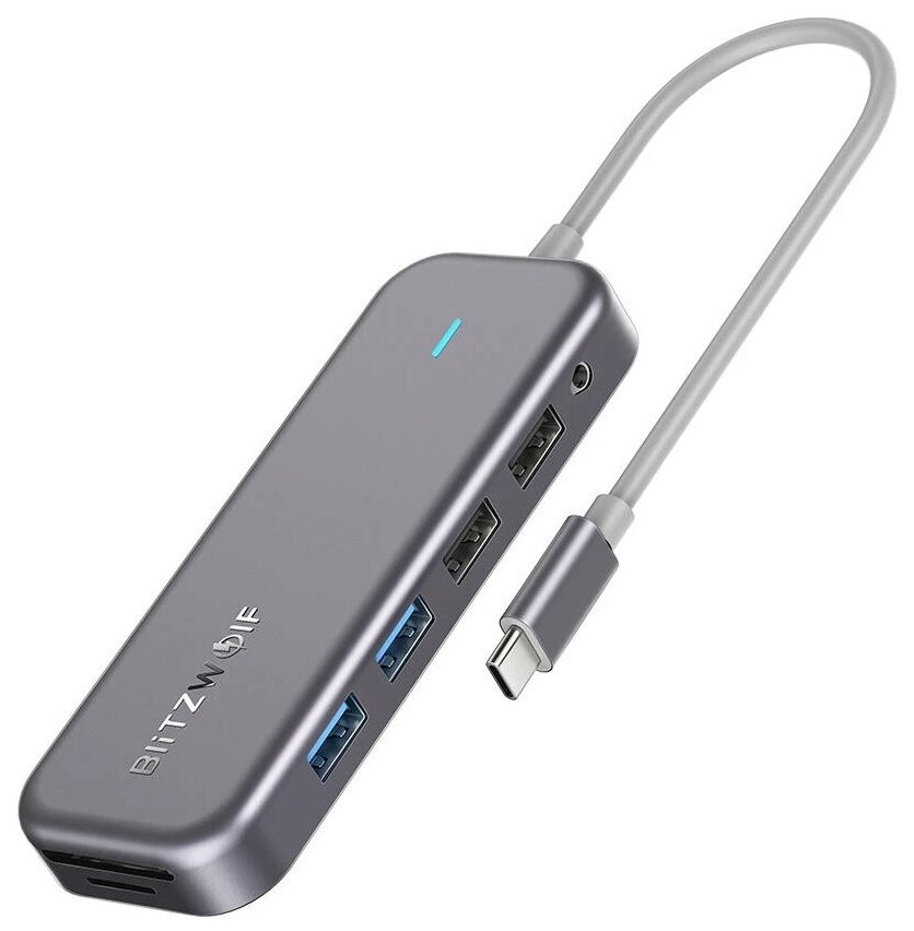 Хаб BlitzWolf BW-TH8 11 в 1 USB-C Data Hub Grey