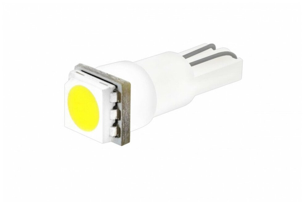 S08201213 Автолампа Диод T5 (W12w) 12v 1 Smd Диод 1-Конт Белая Skyway Панель Min10 *Skyway Skyway арт. S08201213