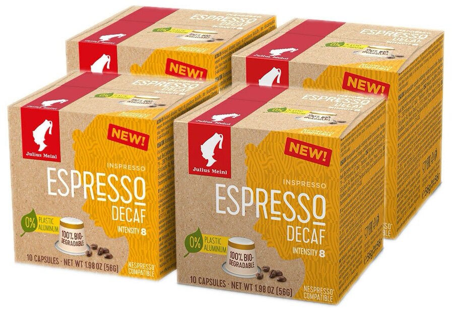 Кофе в капсулах Julius Meinl Espresso Decaf (Эспрессо Декаф), стандарта Nespresso, 4x10шт - фотография № 1