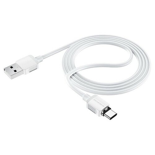 Кабель USB - Type-C Borofone BX57 Effective, 1.0м, круглый, 3,0А, пластик, магнитный, цвет: белый