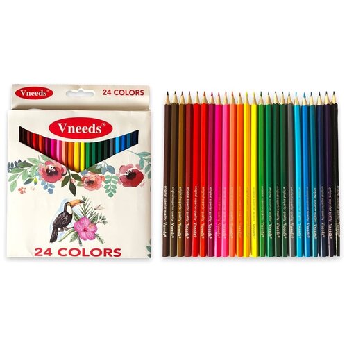 Цветные карандаши набор. 24 цвета