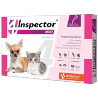 Inspector Mini Капли от блох, клещей и гельминтов для кошек и собак 1 шт. в уп., 1 уп.