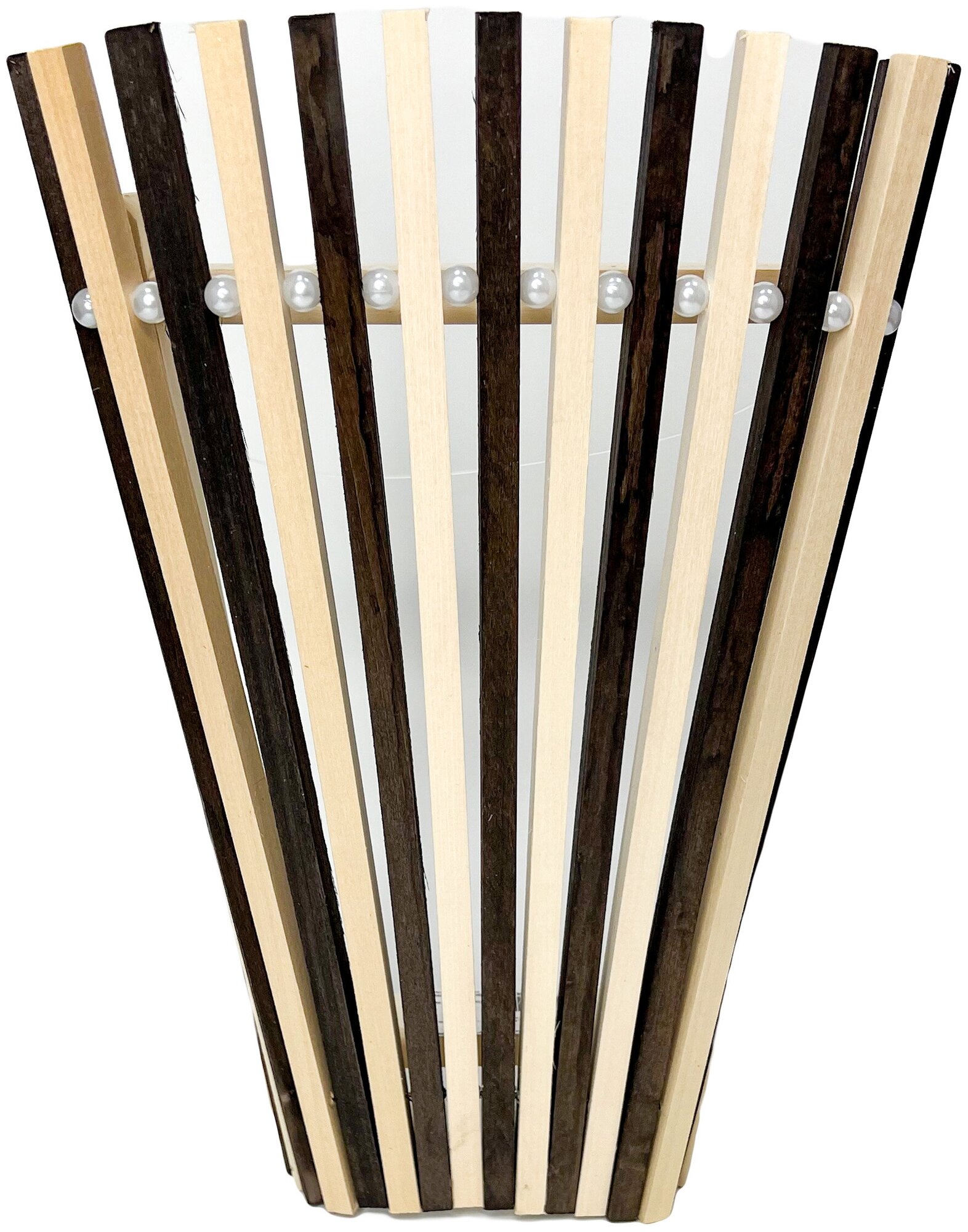 Абажур для бани и сауны прямой деревянный 35х24х12 см подвесной для освещения
