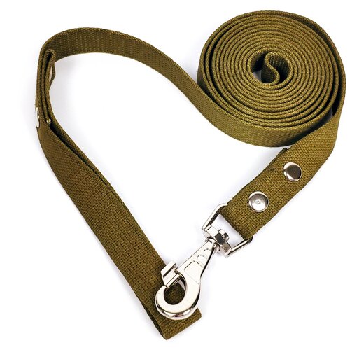 Поводок DOG LEASH брезентовый 2,5 см * 3 м для собак до 60 кг, хаки