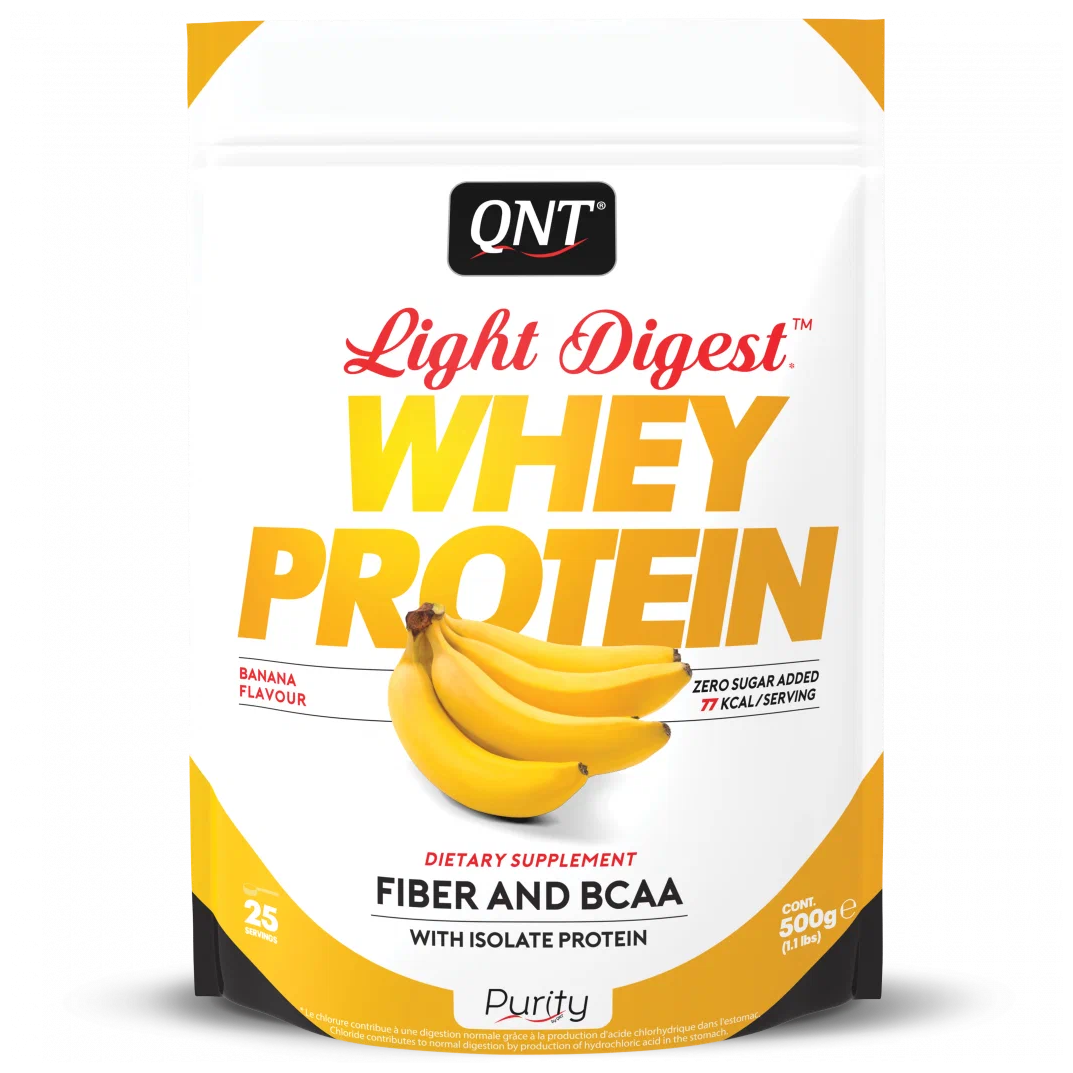 QNT Light Digest Whey Protein 500g Banana/"Лайт Дайджест Вей Протеин" 500г Банан