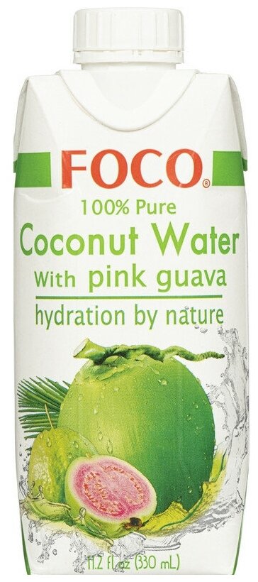 FOCO Кокосовая вода с розовой гуавой, 330 мл, FOCO - фотография № 6
