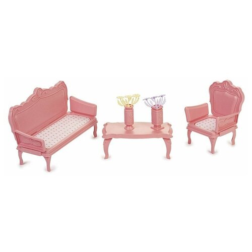 Мебель для кукол Маленькая принцесса нежно-розовый С-1528 Огонек /8/ мебель для кукол огонёк маленькая принцесса лимонная