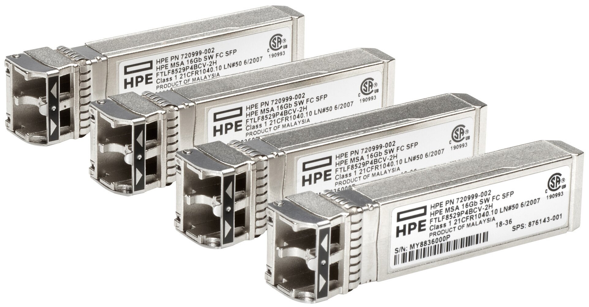 Трансивер HPE MSA 2050 16Gb FC SW SFP 4 pack Xcvr (c8r24b) C8r24b .